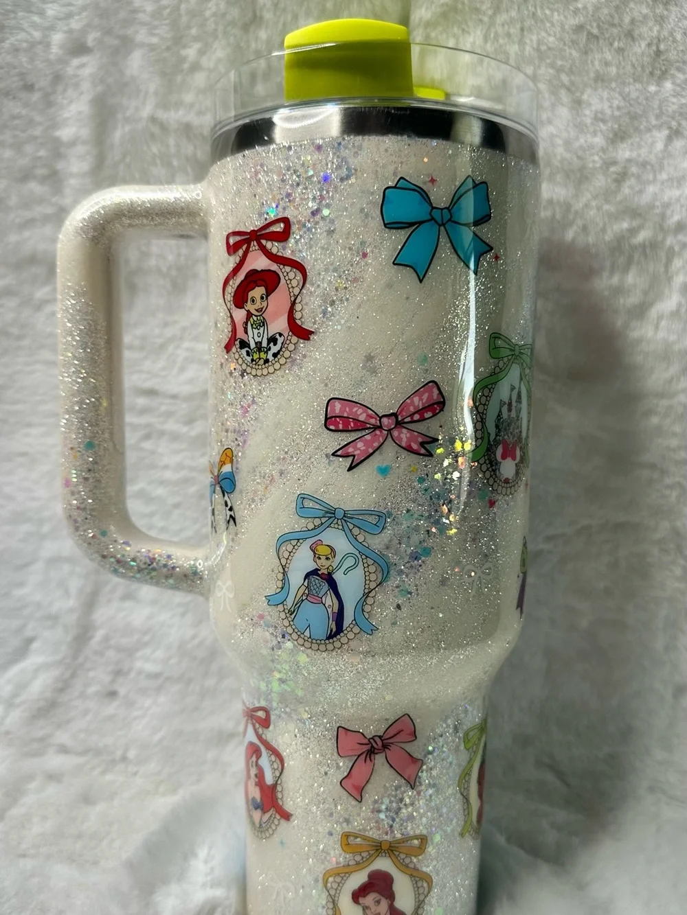 Disney Princess Custom Glitter Stanley Tumbler 40oz